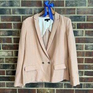 Ann Taylor Blush Linen Blazer